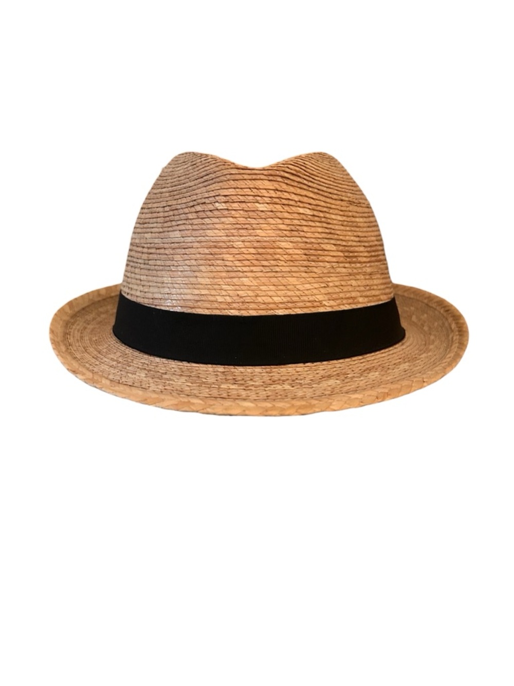 Tula Classic Straw Fedora with Black Band From Austin, Tx
